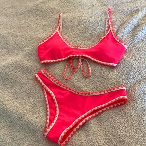 Neon pink shein bikini, never worn, size small